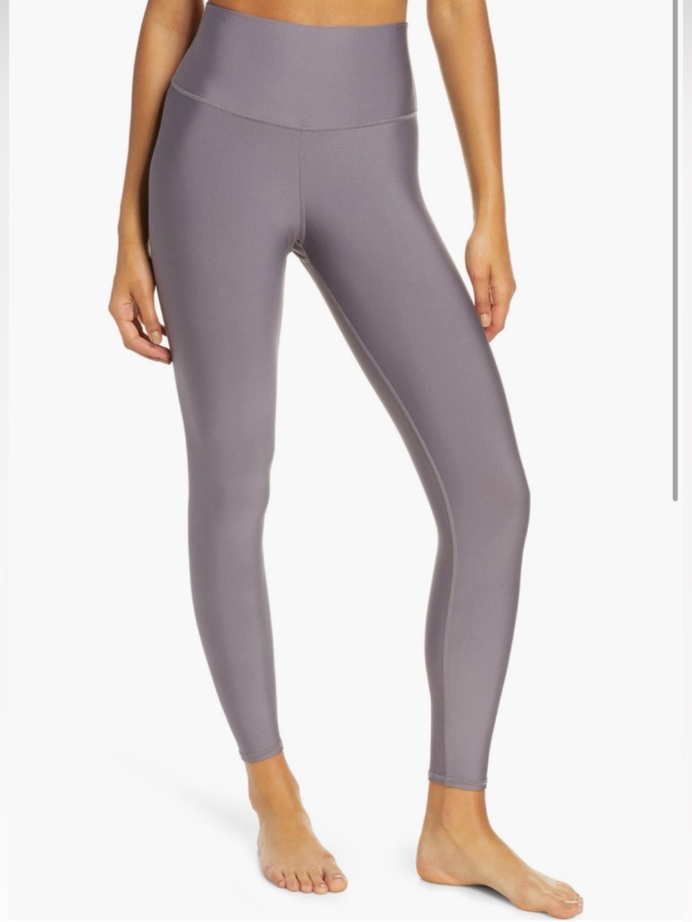 Alo 7/8 high waist air lift legging dark lavender shine size small
